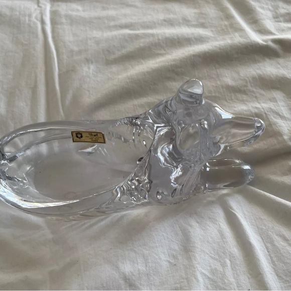 Bayel Hand-Made French Crystal Wolf Ash Tray / Candy Dish - Picture 11 of 14